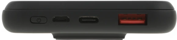 Мобильный аккумулятор Cactus CS-PBFSQT-10000 10000mAh QC/PD 18W 3A USB-A/USB-C беспров.зар. черный Мобильный аккумулятор Cactus CS-PBFSQT-10000 10000mAh QC/PD 18W 3A USB-A/USB-C беспров.зар. черный