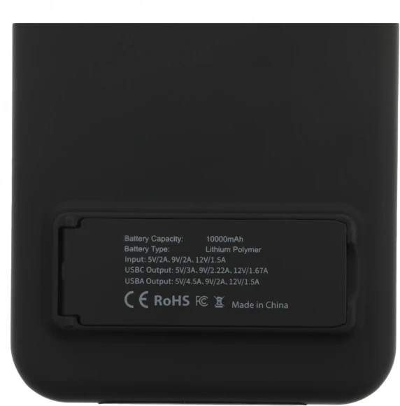 Мобильный аккумулятор Cactus CS-PBFSQT-10000 10000mAh QC/PD 18W 3A USB-A/USB-C беспров.зар. черный Мобильный аккумулятор Cactus CS-PBFSQT-10000 10000mAh QC/PD 18W 3A USB-A/USB-C беспров.зар. черный