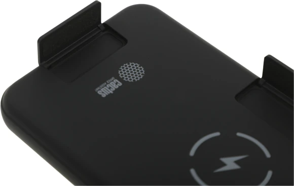 Мобильный аккумулятор Cactus CS-PBFSQT-10000 10000mAh QC/PD 18W 3A USB-A/USB-C беспров.зар. черный Мобильный аккумулятор Cactus CS-PBFSQT-10000 10000mAh QC/PD 18W 3A USB-A/USB-C беспров.зар. черный