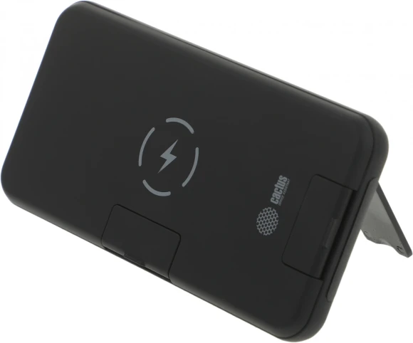 Мобильный аккумулятор Cactus CS-PBFSQT-10000 10000mAh QC/PD 18W 3A USB-A/USB-C беспров.зар. черный Мобильный аккумулятор Cactus CS-PBFSQT-10000 10000mAh QC/PD 18W 3A USB-A/USB-C беспров.зар. черный