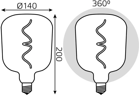 Лампа филам. Gauss Filament V140 5Вт цок.:E27 шар 220B св.свеч.бел.теп. (упак.:1шт) (1008802105) Лампа филам. Gauss Filament V140 5Вт цок.:E27 шар 220B св.свеч.бел.теп. (упак.:1шт) (1008802105)