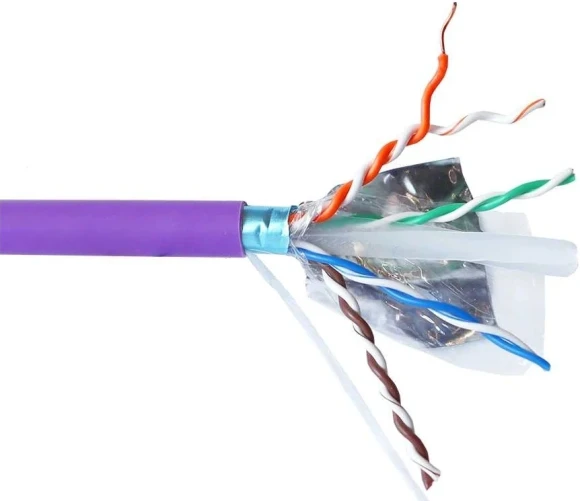 Кабель информационный Lanmaster LAN-6AUMTP-HFLT-VI кат.6A UTP 4 пары 23AWG LSZH внутренний 305м фиолетовый Кабель информационный Lanmaster LAN-6AUMTP-HFLT-VI кат.6A UTP 4 пары 23AWG LSZH внутренний 305м фиолетовый