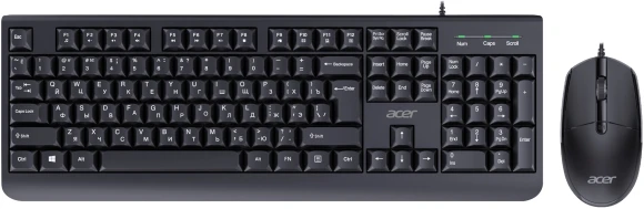Клавиатура + мышь Acer OCC401 клав:белый мышь:белый USB беспроводная Multimedia (ZL.ACCCC.017)