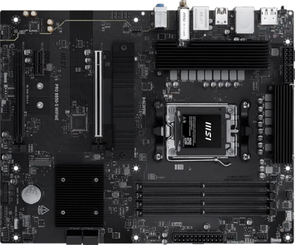 Материнская плата MSI PRO B850M-G SocketAM5 AMD B850 2xDDR5 mATX AC`97 8ch(7.1) 5Gigabit RAID+HDMI+DP