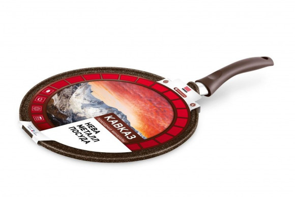 Сковорода НМП 296332 круглая ручка несъемная (без крышки) коричневый