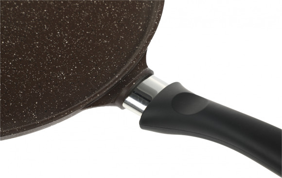 Сковорода НМП 296332 круглая ручка несъемная (без крышки) коричневый