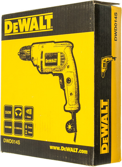 Дрель безударная DeWalt DWD014S-QS 550Вт патрон:быстрозажимной реверс Дрель безударная DeWalt DWD014S-QS 550Вт патрон:быстрозажимной реверс