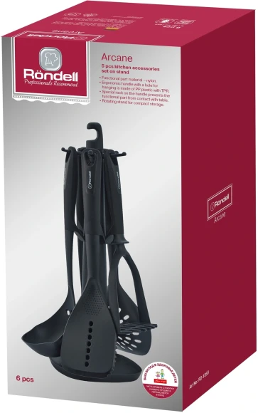 Набор аксессуаров Rondell Arcane RD-1859 черный наб.:6предм. упак.:подарочная коробка