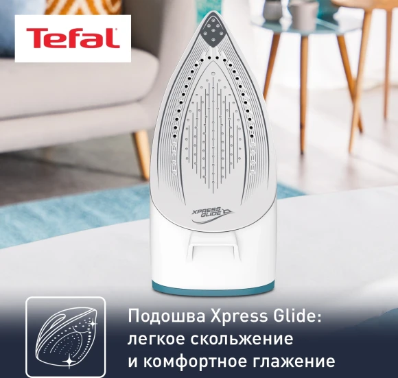 Парогенератор Tefal SV6115E0 2200Вт бирюзовый/белый