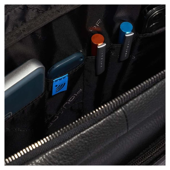 Сумка мужская Piquadro Modus Special CA2849MOS/N с отделением для ноутбука 14" черная натур.кожа