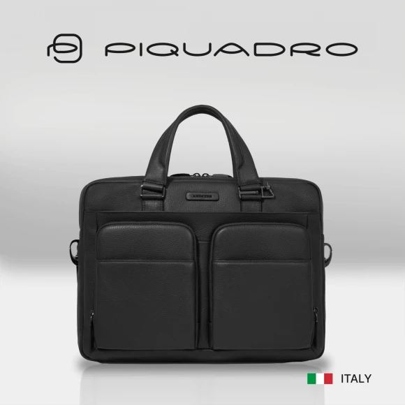 Сумка мужская Piquadro Modus Special CA2849MOS/N с отделением для ноутбука 14" черная натур.кожа