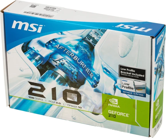 Видеокарта MSI PCI-E 2.0 N210-1GD3/LP NVIDIA GeForce 210 1Gb 64bit DDR3 460/800 DVIx1 HDMIx1 CRTx1 Ret low profile