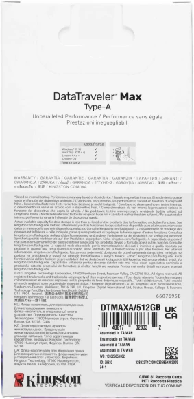 Флеш Диск Kingston 512Gb DataTraveler Max DTMAXA/512GB USB3.2 черный/бордовый Флеш Диск Kingston 512Gb DataTraveler Max DTMAXA/512GB USB3.2 черный/бордовый