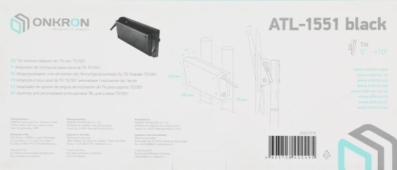 Кронштейн-адаптер для телевизора Onkron ATL-1551 черный 40"-70" настенный Кронштейн-адаптер для телевизора Onkron ATL-1551 черный 40"-70" настенный