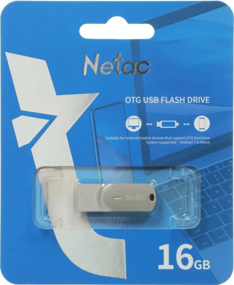 Флеш Диск Netac 16GB U785C NT03U785C-016G-32PN USB3.2 серый