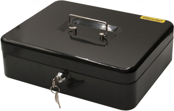 Ящик для денег Silwerhof 90x300x240 черный сталь 1.66кг