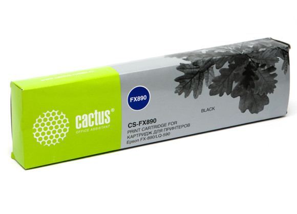 Картридж матричный Cactus CS-FX890 12.7x17 черный для Epson FX-890/LQ-590 Картридж матричный Cactus CS-FX890 12.7x17 черный для Epson FX-890/LQ-590