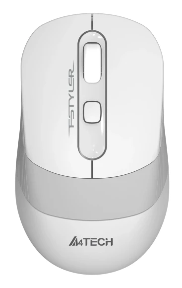 Мышь A4Tech Fstyler FG10S белый/серый оптическая 2000dpi silent беспров. USB для ноутбука 4but (FG10S WHITE)
