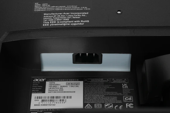 Монитор Acer 21.5" Vero V227QE3biv черный IPS LED 4ms 16:9 HDMI матовая 250cd 178гр/178гр 1920x1080 100Hz VGA FHD 2.85кг Монитор Acer 21.5" Vero V227QE3biv черный IPS LED 4ms 16:9 HDMI матовая 250cd 178гр/178гр 1920x1080 100Hz VGA FHD 2.85кг