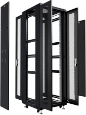 Шкаф серверный Cabeus (ND-05C-42U60/100-BK) напольный 42U 600x1000мм пер.дв.металл.перф. металл 800кг черный 900мм 108.3кг 220град. 2055мм 20 сталь