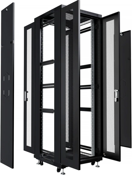 Шкаф серверный Cabeus (ND-05C-42U60/100-BK) напольный 42U 600x1000мм пер.дв.металл.перф. металл 800кг черный 900мм 108.3кг 220град. 2055мм 20 сталь Шкаф серверный Cabeus (ND-05C-42U60/100-BK) напольный 42U 600x1000мм пер.дв.металл.перф. металл 800кг черный 900мм 108.3кг 220град. 2055мм 20 сталь