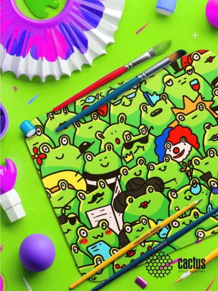 Коврик для мыши Cactus Frogs 300x250x3мм (CS-MPC-D09M)