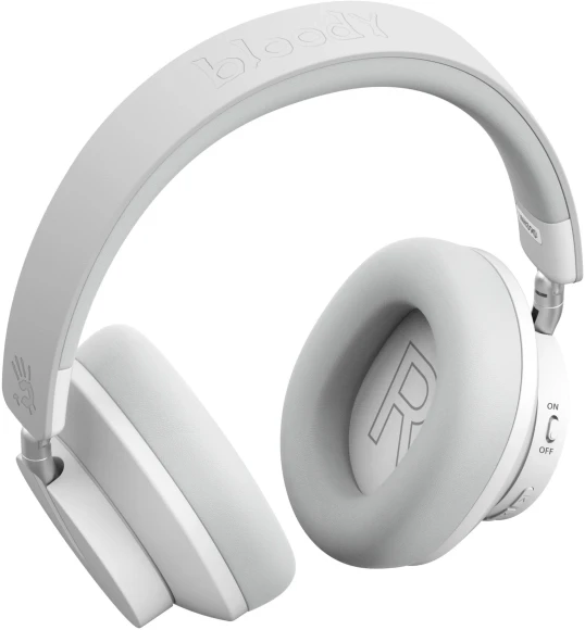 Наушники накладные A4Tech Bloody MH390 белый беспроводные bluetooth оголовье (MH390 WHITE) Наушники накладные A4Tech Bloody MH390 белый беспроводные bluetooth оголовье (MH390 WHITE)