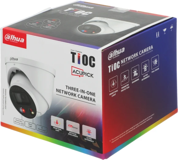 Камера видеонаблюдения IP Dahua DH-IPC-HDW3449HP-AS-PV-0360B-S5 3.6-3.6мм цв. корп.:белый/черный (DH-IPC-HDW3449HP-AS-PV-0360B)