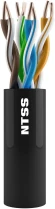 Кабель информационный NTSS NTSS-OUT-UTP4-5Е-PE-BL кат.5E UTP 4 пары 24AWG PE внешний 305м черный