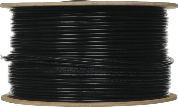 Кабель информационный NTSS NTSS-OUT-UTP4-5Е-PE-BL кат.5E UTP 4 пары 24AWG PE внешний 305м черный