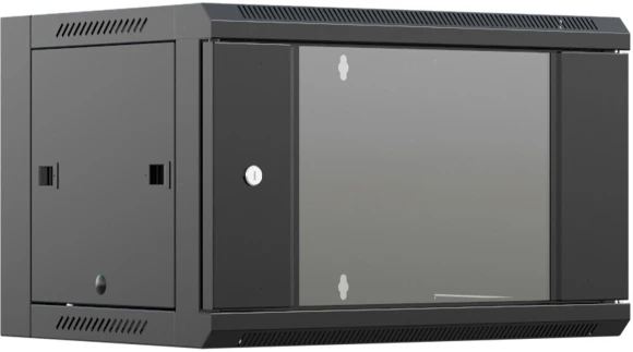 Шкаф коммутационный NTSS (NTSS-W9U6045GS-2BL) настенный 9U 570x450мм пер.дв.стекл 60кг черный 20.1кг 220град. IP20 Шкаф коммутационный NTSS (NTSS-W9U6045GS-2BL) настенный 9U 570x450мм пер.дв.стекл 60кг черный 20.1кг 220град. IP20