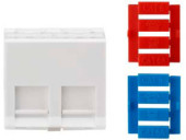 Вставка Hyperline SIP3A-2K-M45-45 со шторкой 45x45 2xKeystone ABS пластик белый Вставка Hyperline SIP3A-2K-M45-45 со шторкой 45x45 2xKeystone ABS пластик белый