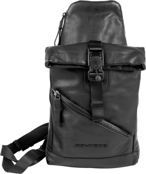 Рюкзак слинг Piquadro Harper CA6784AP/N черный кожа