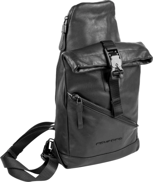 Рюкзак слинг Piquadro Harper CA6784AP/N черный кожа