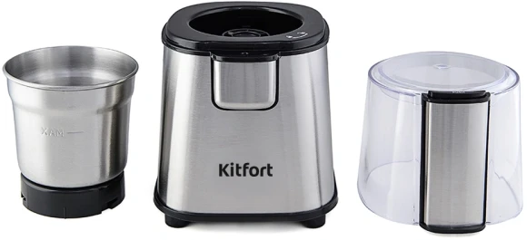 Кофемолка Kitfort КТ-1315 180Вт сист.помол.:ротац.нож вместим.:60гр серебристый Кофемолка Kitfort КТ-1315 180Вт сист.помол.:ротац.нож вместим.:60гр серебристый