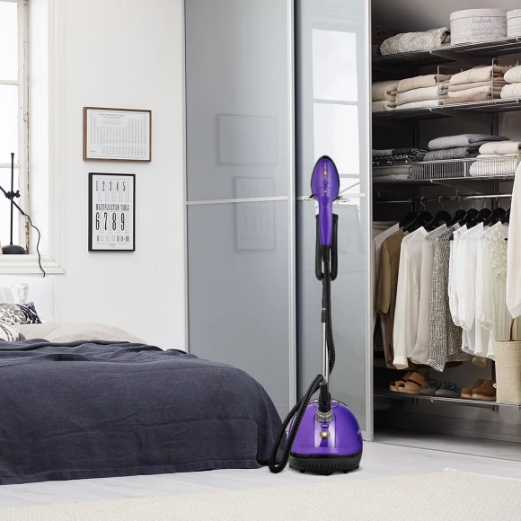 Отпариватель напольный Kitfort КТ-9123-1 1960Вт черный/фиолетовый Отпариватель напольный Kitfort КТ-9123-1 1960Вт черный/фиолетовый