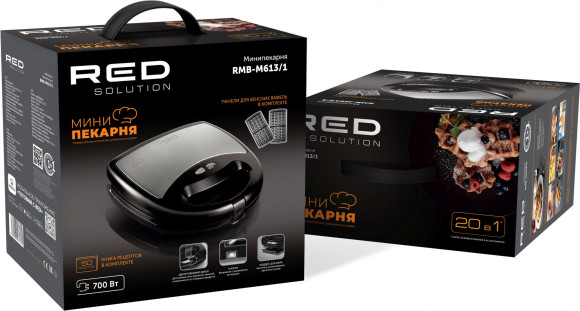 Мультипекарь Red Solution RMB-M613/1 700Вт черный/серебристый Мультипекарь Red Solution RMB-M613/1 700Вт черный/серебристый