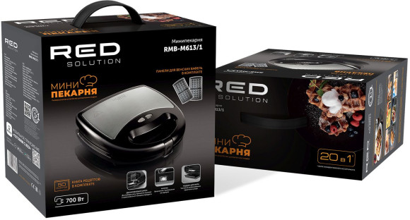 Мультипекарь Red Solution RMB-M613/1 700Вт черный/серебристый Мультипекарь Red Solution RMB-M613/1 700Вт черный/серебристый