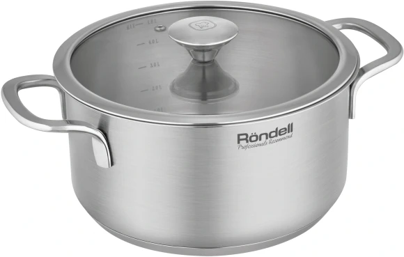 Кастрюля Rondell Modern RDS-1748 4.8л. d=24см (с крышкой) стальной