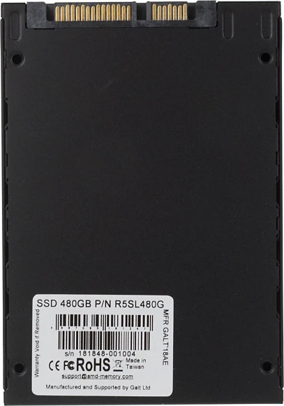 Накопитель SSD AMD SATA-III 480GB R5SL480G Radeon R5 2.5" Накопитель SSD AMD SATA-III 480GB R5SL480G Radeon R5 2.5"