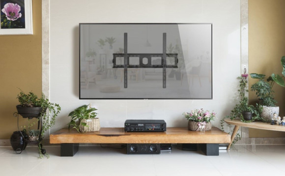 Кронштейн для телевизора Onkron UF4 черный 55"-100" макс.75кг настенный фиксированный Кронштейн для телевизора Onkron UF4 черный 55"-100" макс.75кг настенный фиксированный