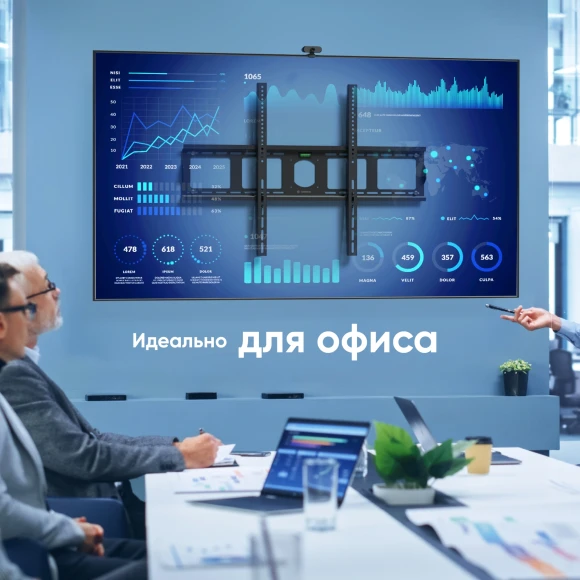 Кронштейн для телевизора Onkron UF4 черный 55"-100" макс.75кг настенный фиксированный Кронштейн для телевизора Onkron UF4 черный 55"-100" макс.75кг настенный фиксированный