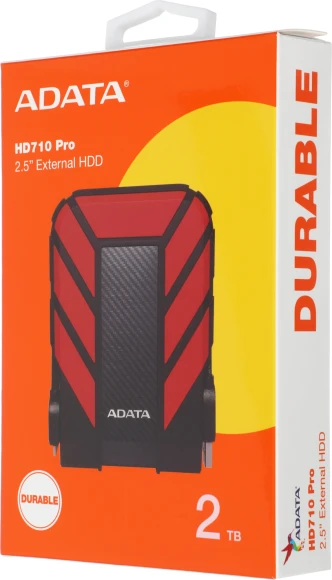 Жесткий диск A-Data USB3.0 2TB AHD710P-2TU31-CRD HD710Pro DashDrive Durable 2.5" красный