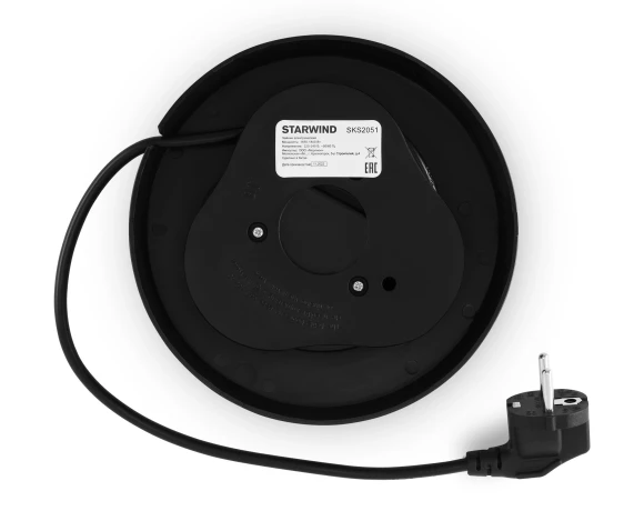 Чайник электрический Starwind SKS2051 1.8л. 1800Вт черный корпус: металл/пластик