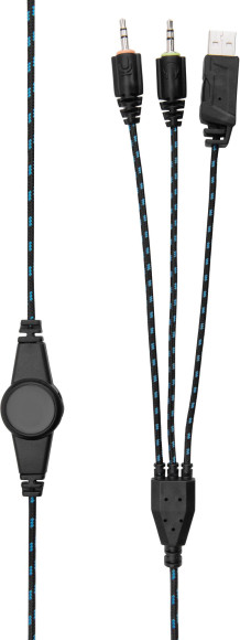 Наушники с микрофоном Оклик HS-L400G ZEUS черный/синий 2.2м мониторные оголовье (359480) Наушники с микрофоном Оклик HS-L400G ZEUS черный/синий 2.2м мониторные оголовье (359480)