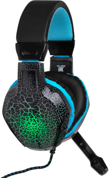 Наушники с микрофоном Оклик HS-L400G ZEUS черный/синий 2.2м мониторные оголовье (359480) Наушники с микрофоном Оклик HS-L400G ZEUS черный/синий 2.2м мониторные оголовье (359480)