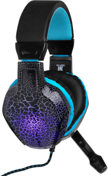 Наушники с микрофоном Оклик HS-L400G ZEUS черный/синий 2.2м мониторные оголовье (359480) Наушники с микрофоном Оклик HS-L400G ZEUS черный/синий 2.2м мониторные оголовье (359480)