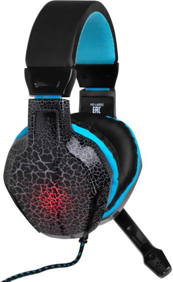 Наушники с микрофоном Оклик HS-L400G ZEUS черный/синий 2.2м мониторные оголовье (359480) Наушники с микрофоном Оклик HS-L400G ZEUS черный/синий 2.2м мониторные оголовье (359480)