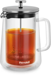 Френч-пресс Rondell Eletto RDS-1823 0.6л прозрачный Френч-пресс Rondell Eletto RDS-1823 0.6л прозрачный