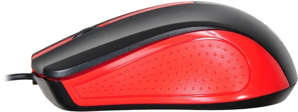 Мышь Оклик 225M черный/красный оптическая 1200dpi USB для ноутбука 3but (288237)